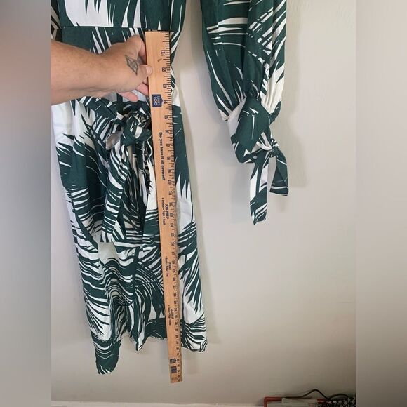 Zara Green Tropical Floral  Resortwear Maxi Dress size M‎ - Picture 10 of 11